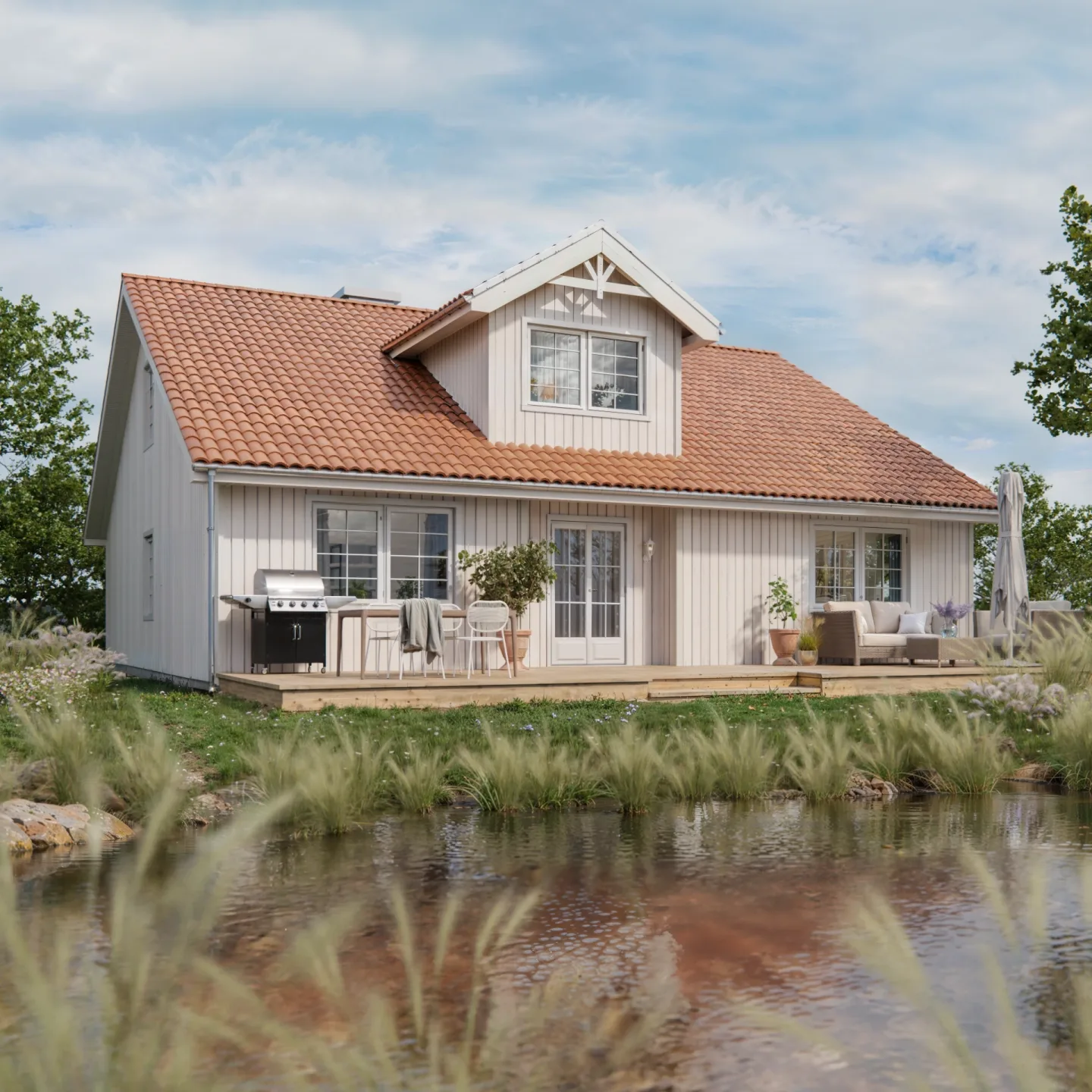 Arkitekturvisualisering exteriör dagsljus