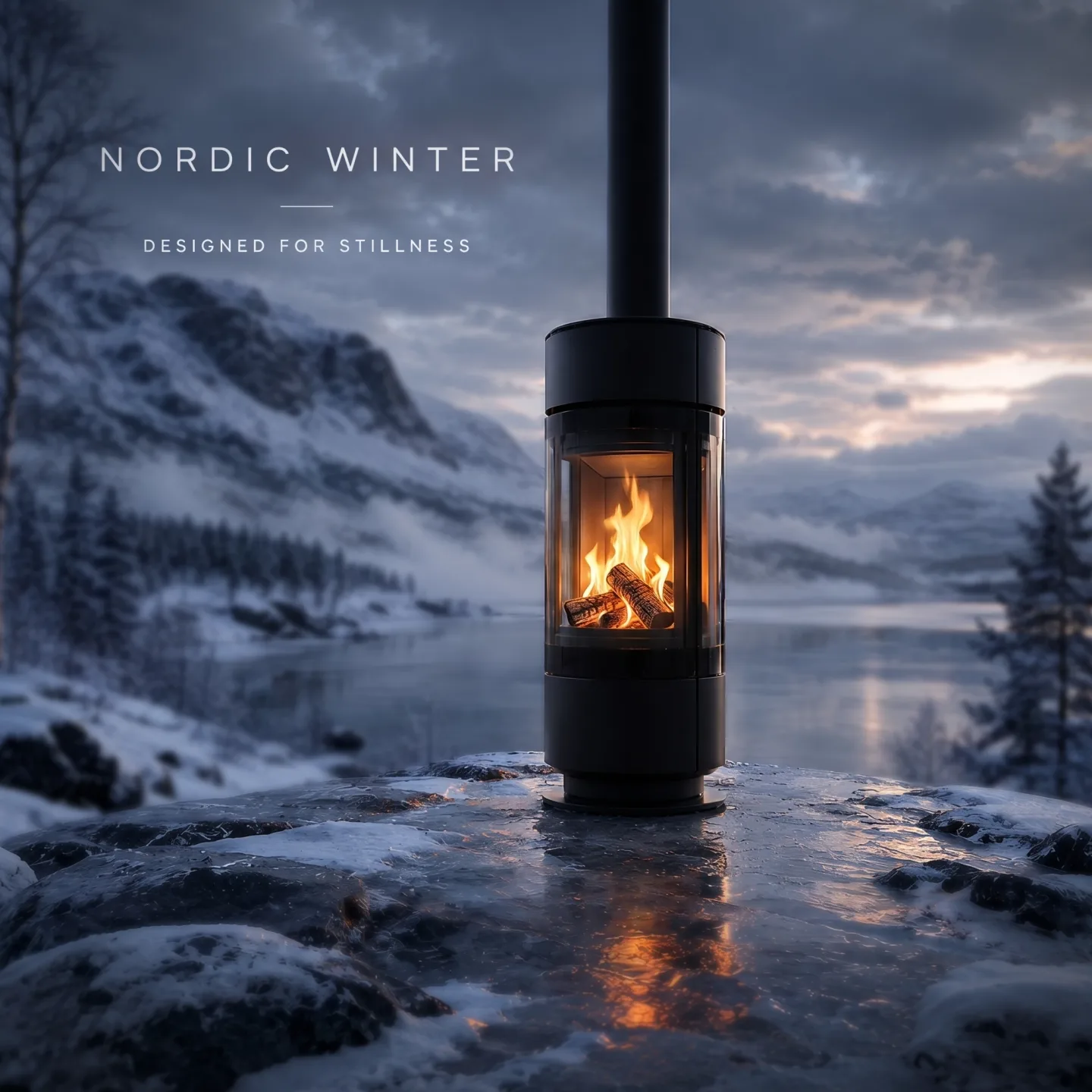 Kampanjbild 3D Visual Storytelling Nordic Winter kamin